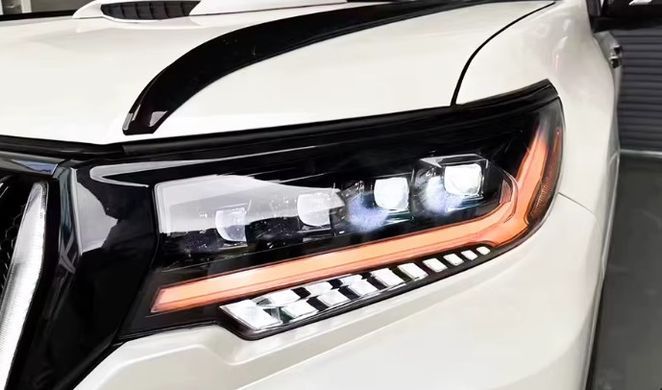 Передні тюнінг лед фари для Toyota LC150 Land Cruiser Prado 2018-2023 р.в. Тойота Прадо 150, Toyota, Альтернативная оптика, Prado, Новое, На штатные места