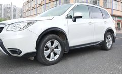 Захисні накладки на арки Subaru Forester 2013-2018 р.в., Черный, Subaru, Расширители арок, Не требуется, ABS-пластик, Forester, Новое, На штатные места, FORESTER (SJ) 2012-