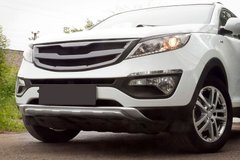 Обвес на передний бампер Kia Sportage 2010-2015 г.в. серая