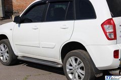 Боковые пороги площадка нержавейка Chery Tiggo 2005-2013 г.в. Чери Тиго