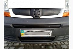 Зимняя заглушка решетки радиатора верхняя Renault Trafic 2001-2006 г.в. Рено Трафик, Черный, Renault, Зимняя заглушка от холода, Не требуется, ABS-пластик, Trafic, Новое, На штатные места, TRAFIC II Bus (JL) 2001-