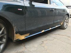 Накладки на пороги Audi A4 B8 2007-2015 г.в. в стиле S-line