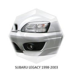 Реснички на фары Subaru LEGACY 1998-2003 г.в. субару легаси, Серый грунт (под покраску), Subaru, Декоративные накладки, Требуется, ABS-пластик, Legacy, Новое