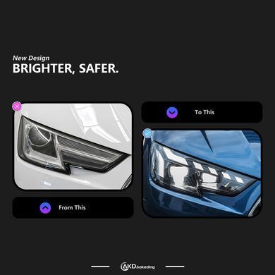 Передні тюнінг лед фари Audi A4 B9 дорестайлинг 2017-2020 р.в. Ауди А4 Б9, Audi, Альтернативная оптика, A4, Новое, На штатные места, A4 (B9) 2015-