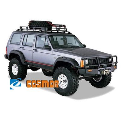 Расширители колесных арок Jeep Cherokee XJ 4-х дверный 1984-2001 г.в., Черный, Jeep, Расширители арок, Не требуется, ABS-пластик, Grand Cherokee, Новое, На штатные места