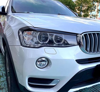 Накладки на фары реснички для BMW X3 F25 2014-2017 г.в. рестайлинг, Черный