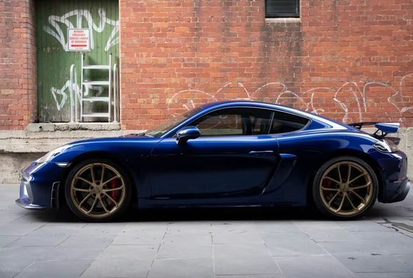 Тюнінг комплект апгрейд для Porsche Cayman / Boxster 981 у стиль 982 718 GT4 RS, Серый грунт (под покраску)