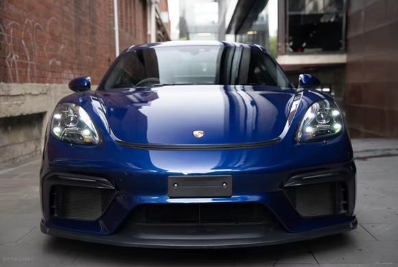 Тюнінг комплект апгрейд для Porsche Cayman / Boxster 981 у стиль 982 718 GT4 RS, Серый грунт (под покраску)