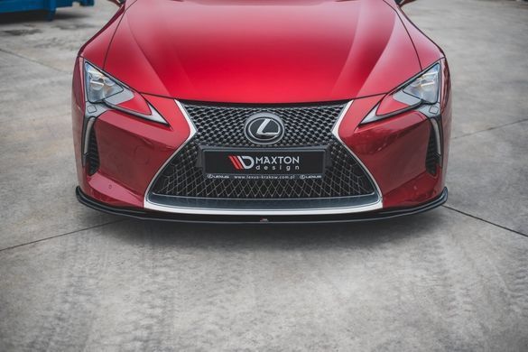 Накладка переднього бампера спліттер Lexus LC 500 2017 р.в. вар.2, Черный, Зовнішній тюнінг, Lexus, Накладка на передний бампер, По желанию, ABS-пластик, LC, Новое, На штатные места, LC 500 2017-