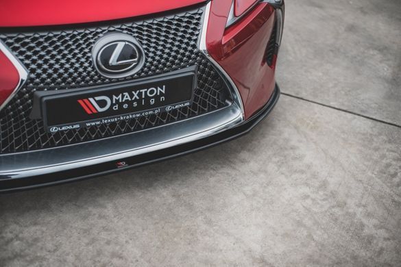 Накладка переднього бампера спліттер Lexus LC 500 2017 р.в. вар.2, Черный, Зовнішній тюнінг, Lexus, Накладка на передний бампер, По желанию, ABS-пластик, LC, Новое, На штатные места, LC 500 2017-