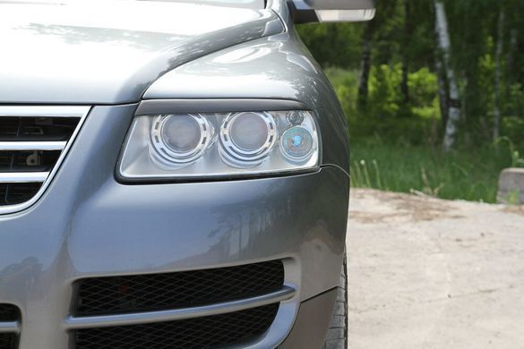 Вії на фари Volkswagen TOUAREG 2002-2006 р.в. Туарег, Зовнішній тюнінг, Volkswagen, Декоративные накладки, Требуется, ABS-пластик, Touareg, Новое, На штатные места, TOUAREG (7LA, 7L6, 7L7) 2002-2010