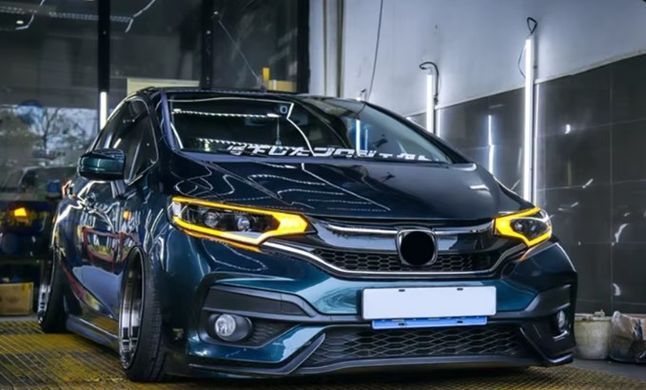 Передні тюнінг лед фари Honda Fit 2014-2020 р.в. Хонда Фіт, Honda, Альтернативная оптика, Новое