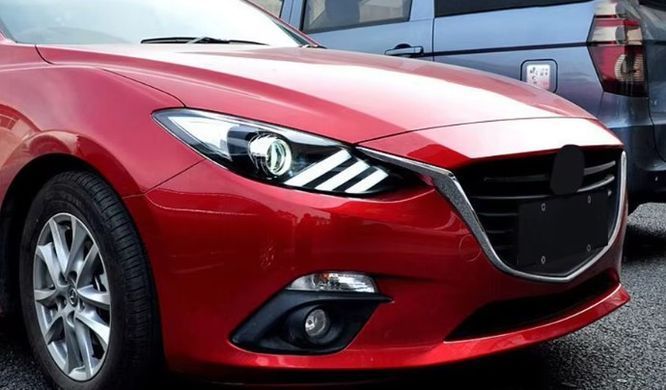 Передние тюнинг лед фары для Mazda 3 2013-2016 г.в. Мазда 3, Mazda, Альтернативная оптика, 3, Новое, На штатные места, 3 (BM) 2013-