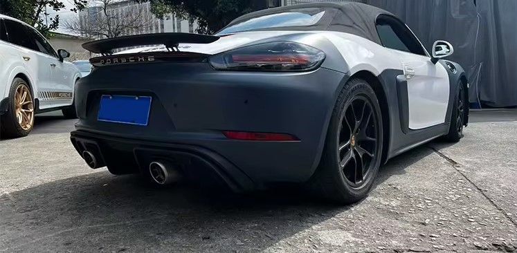 Тюнінг комплект апгрейд для Porsche Cayman / Boxster 981 у стиль 982 718 GT4 RS, Серый грунт (под покраску)
