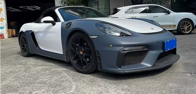Тюнінг комплект апгрейд для Porsche Cayman / Boxster 981 у стиль 982 718 GT4 RS, Серый грунт (под покраску)