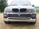 Накладка на передний бампер BMW X5 E53 2003-2006 г.в. рестайлинг в стиле 4.8, Серый грунт (под покраску), BMW, Накладка на передний бампер, Требуется, Стекловолокно, X5, Новое, На штатные места, X5 (E53) 2000-