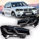 Передние тюнинг лед фары BMW X3 F25 2010-2016 г.в. БМВ Х3, BMW, Альтернативная оптика, Новое, На штатные места, X3 (F25) 2010-