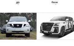 Тюнінг обвіс Nissan Patrol Y62 2010+ р.в. в стилі Black Hawk Edition, Nissan, Комплект обвеса, Требуется, Полипропилен, Patrol, Новое, На штатные места, PATROL (Y62) 2010-