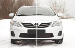 Зимова заглушка решітки переднього бампера Toyota Corolla (седан) 2010-2013 р.в. Тойота Корола