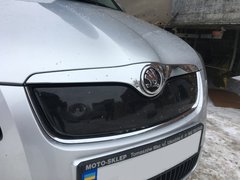 Зимова заглушка решітки радіатора Skoda Fabia II 2007-2010 р.в. Шкода Фабіа, Черный, Skoda, Накладка на передний бампер, Не требуется, ABS-пластик, Fabia, Новое, На штатные места, F3 (QCJ7160) 2005–