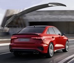 Спойлер крышки багажника ( лип спойлер, сабля ) для Audi A3 рестайлинг 2021+ г.в. стиль М4, Внешний Тюнинг, Audi, Спойлер, ABS-пластик, A3, Новое, На штатные места, A3 (8L1) 1996-2003