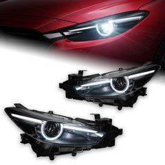Передние тюнинг лед фары для Mazda 3 2017-2019 г.в. Мазда 3, Mazda, Альтернативная оптика, 3, Новое, На штатные места, 3 (BM) 2013-
