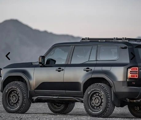Бічні пороги для Toyota Prado 250 2024 р.в. Urnieta, Черный