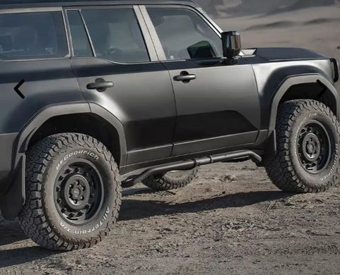 Бічні пороги для Toyota Prado 250 2024 р.в. Urnieta, Черный