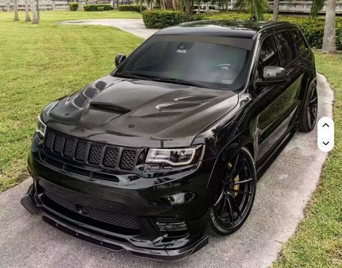 Карбоновый тюнинг капот для Jeep Grand Cherokee 2013-2023 г.в. Джип Гранд Чероки