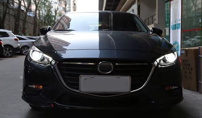 Передние тюнинг лед фары для Mazda 3 2017-2019 г.в. Мазда 3, Mazda, Альтернативная оптика, 3, Новое, На штатные места, 3 (BM) 2013-