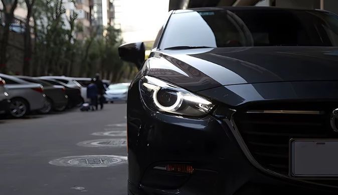 Передние тюнинг лед фары для Mazda 3 2017-2019 г.в. Мазда 3, Mazda, Альтернативная оптика, 3, Новое, На штатные места, 3 (BM) 2013-