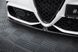 Накладка на передній бампер спліттер Alfa Romeo Giulia Quadrifoglio, Черный