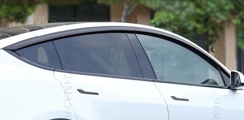 Дефлекторы на окна ветровики  для Tesla Model Y, Черный