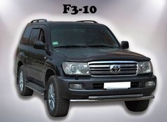 Защита переднего бампера двойной ус Toyota Land Cruiser 100 1998-2007 г.в.