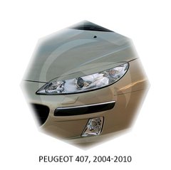 Реснички на фары Peugeot 407, 2004-2010 г.в. Пежо 407