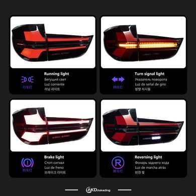 Задние тюнинг лед фонари BMW X5 F15 2013-2018 г.в. БМВ Х5 Ф15, BMW, Альтернативная оптика, X5, Новое, На штатные места, X5 (F15) 2013-
