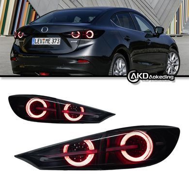 Задние тюнинг лед фонари Mazda 3 седан 2014-2019 г.в. Мазда 3, Mazda, Альтернативная оптика, 3, Новое, На штатные места, 3 (BM) 2013-