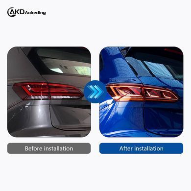 Задние тюнинг лед фонари Volkswagen Touareg 2019-2023 г.в. Волксваген Туарег, Volkswagen, Альтернативная оптика, Touareg, Новое, На штатные места