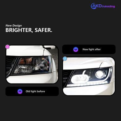 Передні лед фари для Dodge Journey 2009-2016 р.в. Додж Жорней, Dodge, Альтернативная оптика, Новое, На штатные места
