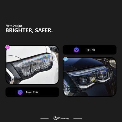Передние тюнинг лед фары Mercedes E-class W214 2023+ г.в. Мерседес Е214, Mercedes, Альтернативная оптика, E-Class, Новое, На штатные места