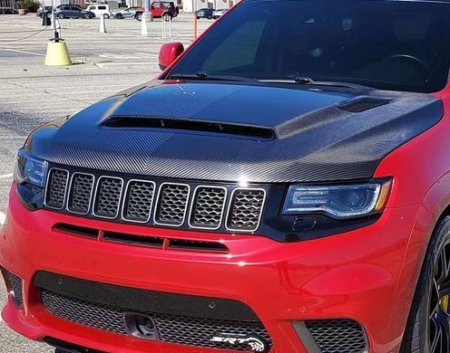 Карбоновий тюнінг капот для Jeep Grand Cherokee 2013-2023 р.в. Джип Гранд Черокі