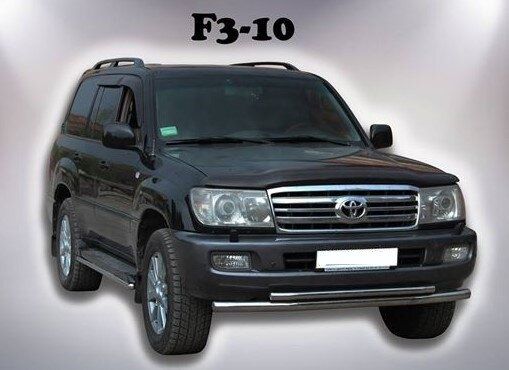 Защита переднего бампера двойной ус Toyota Land Cruiser 100 1998-2007 г.в.