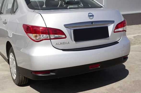 Накладка на задний бампер Nissan Almera 2014+ г.в. Нисан Альмера