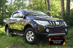 Зимова заглушка решітки переднього бампера Mitsubishi L200 2015-2018 р.в. Мітсубісі Л 200