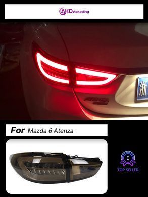 Задні тюнінг лед фонарі Mazda 6 седан 2013-2018 р.в. Мазда 6, Mazda, Альтернативная оптика, 6, Новое, На штатные места, 6 Sedan (GJ, GH) 2012-