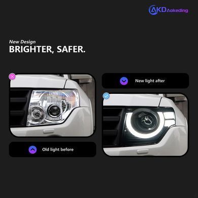 Передние фары лед Mitsubishi Pajero 2006-2018 г.в. Митсубиси Паджеро, Внешний Тюнинг, Mitsubishi, Альтернативная оптика, Pajero, Новое, На штатные места, PAJERO IV (V8_W, V9_W) 2006-