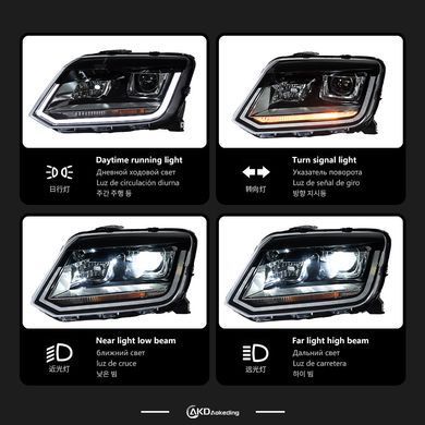 Передні тюнінг лед фари Volkswagen Amarok 2010-2020 р.в. Амарок, Volkswagen, Альтернативная оптика, Amarok, Новое, На штатные места, AMAROK 2010-