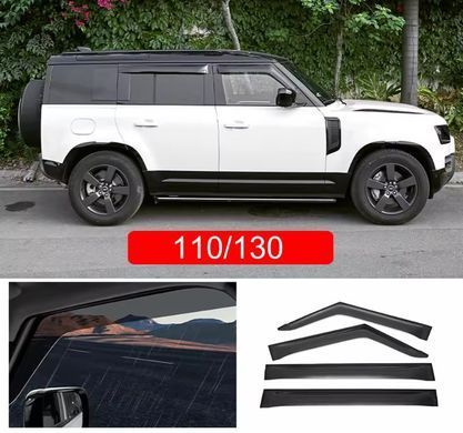 Дефлекторы на окна ветровики  для Land Rover Defender 2020+ г.в. Дефендер, Черный