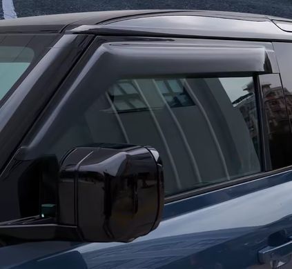Дефлекторы на окна ветровики  для Land Rover Defender 2020+ г.в. Дефендер, Черный