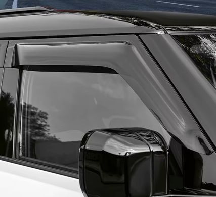 Дефлекторы на окна ветровики  для Land Rover Defender 2020+ г.в. Дефендер, Черный